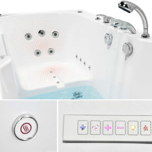 Heated Seat and Backrest for Walk-In Bathtub
