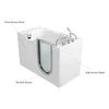 Ella Elite walk-in tub: front, side and toe-kick access panels